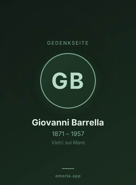 Gedenkportrait von Giovanni Barrella