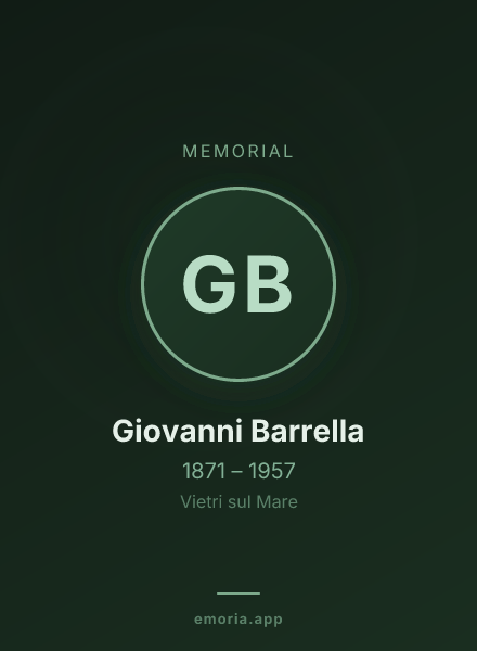 Memorial portrait of Giovanni Barrella
