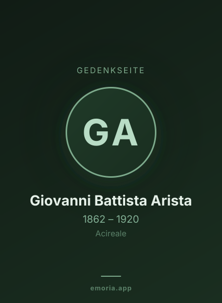 Gedenkportrait von Giovanni Battista Arista