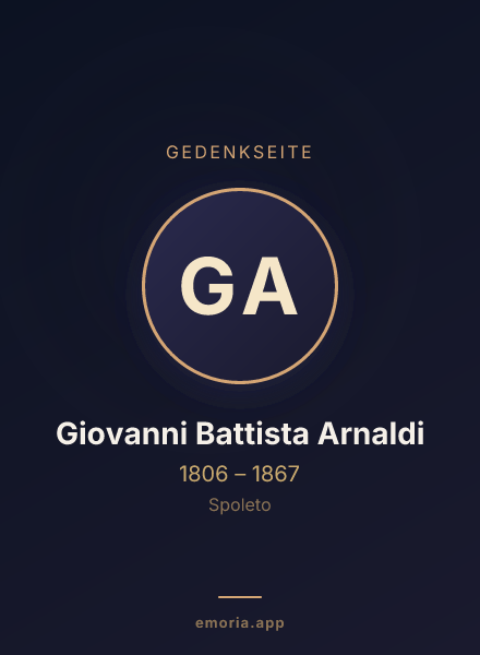 Gedenkportrait von Giovanni Battista Arnaldi