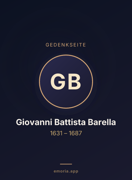 Gedenkportrait von Giovanni Battista Barella