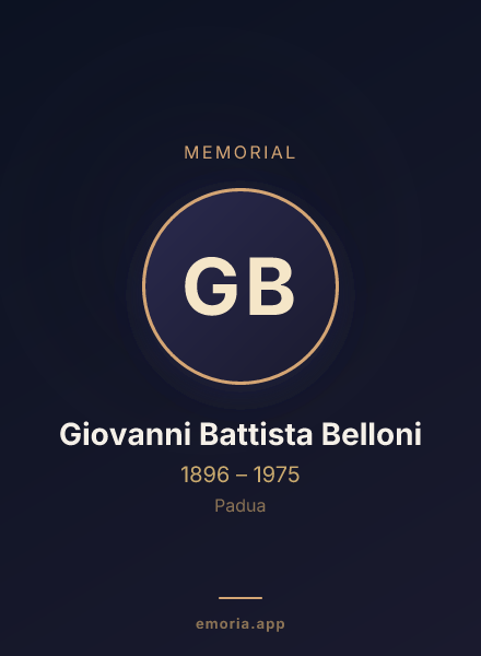 Memorial portrait of Giovanni Battista Belloni