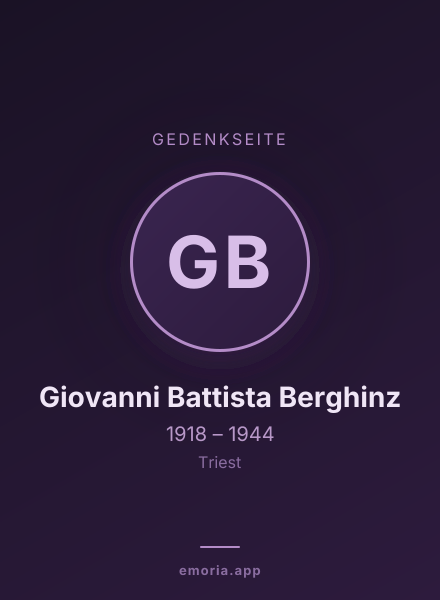 Gedenkportrait von Giovanni Battista Berghinz