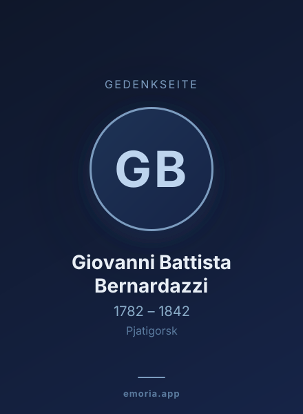 Gedenkportrait von Giovanni Battista Bernardazzi