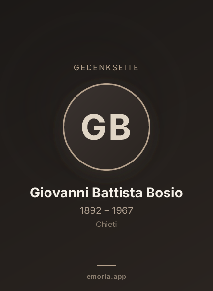 Gedenkportrait von Giovanni Battista Bosio