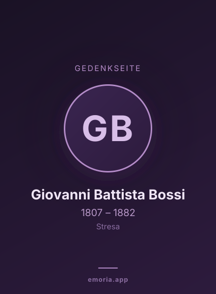 Gedenkportrait von Giovanni Battista Bossi
