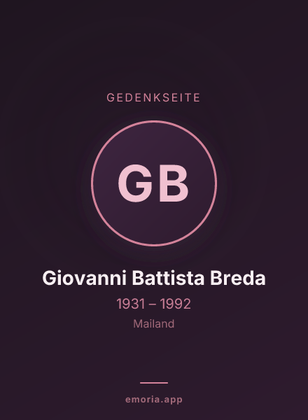 Gedenkportrait von Giovanni Battista Breda