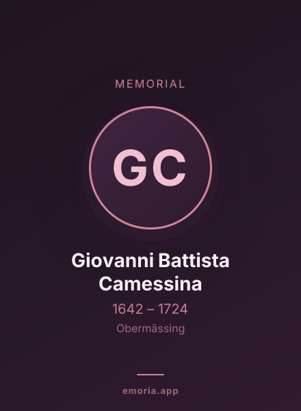 Memorial portrait of Giovanni Battista Camessina