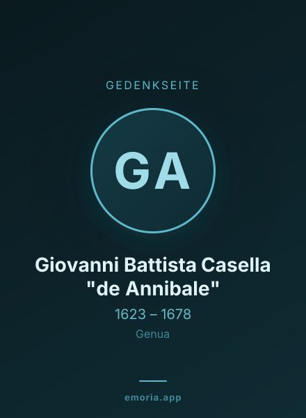 Gedenkportrait von Giovanni Battista Casella "de Annibale"