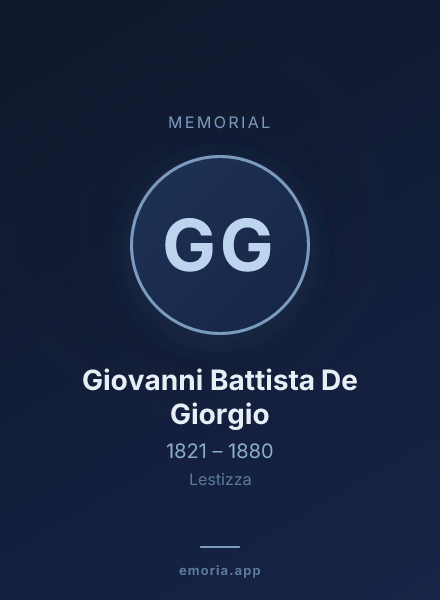 Memorial portrait of Giovanni Battista De Giorgio