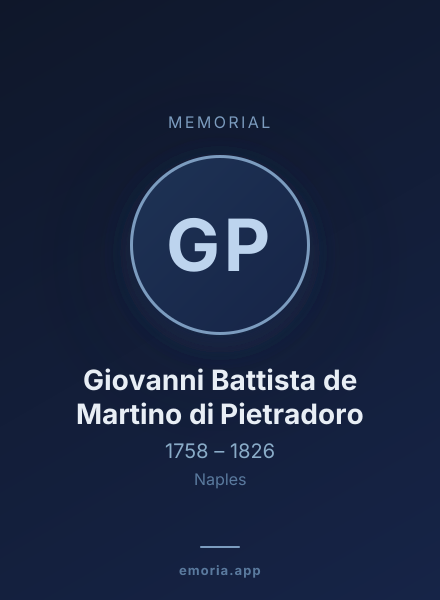 Memorial portrait of Giovanni Battista de Martino di Pietradoro