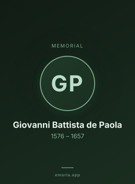 Memorial portrait of Giovanni Battista de Paola