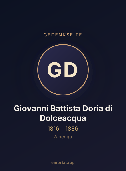 Gedenkportrait von Giovanni Battista Doria di Dolceacqua