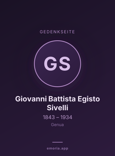 Gedenkportrait von Giovanni Battista Egisto Sivelli