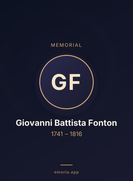 Memorial portrait of Giovanni Battista Fonton