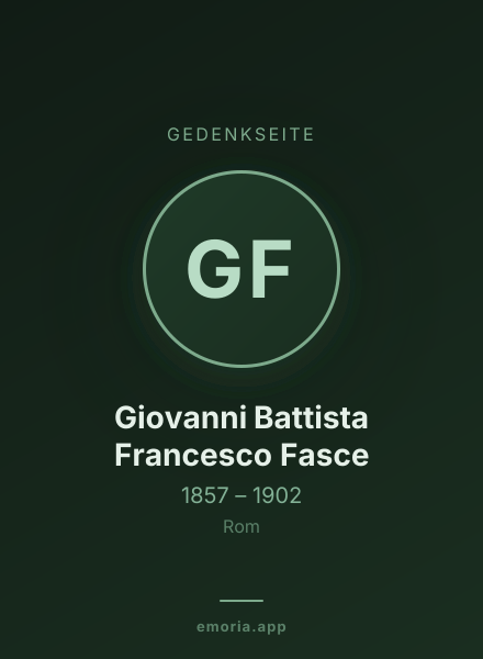 Gedenkportrait von Giovanni Battista Francesco Fasce