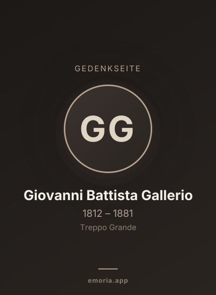 Gedenkportrait von Giovanni Battista Gallerio
