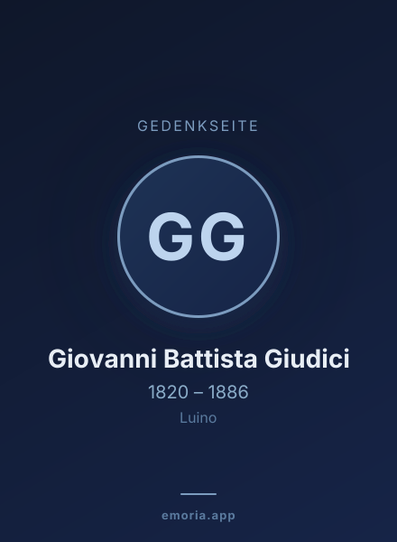 Gedenkportrait von Giovanni Battista Giudici