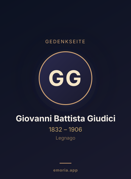 Gedenkportrait von Giovanni Battista Giudici