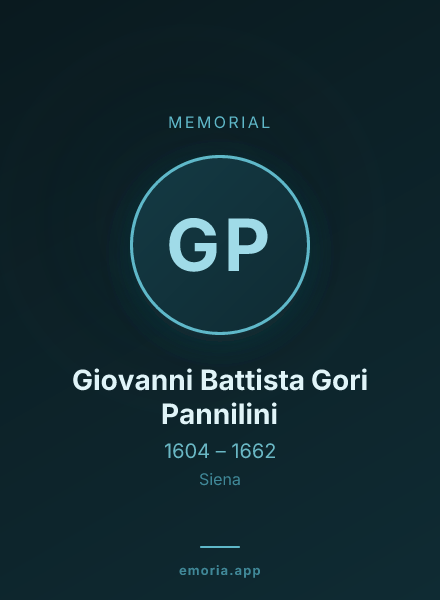 Memorial portrait of Giovanni Battista Gori Pannilini