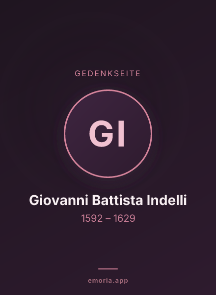 Gedenkportrait von Giovanni Battista Indelli