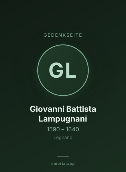 Gedenkportrait von Giovanni Battista Lampugnani