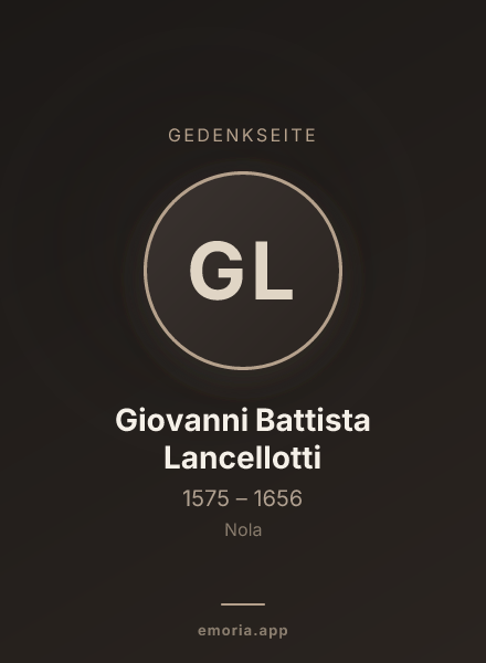 Gedenkportrait von Giovanni Battista Lancellotti