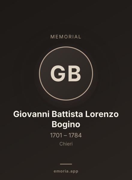 Memorial portrait of Giovanni Battista Lorenzo Bogino