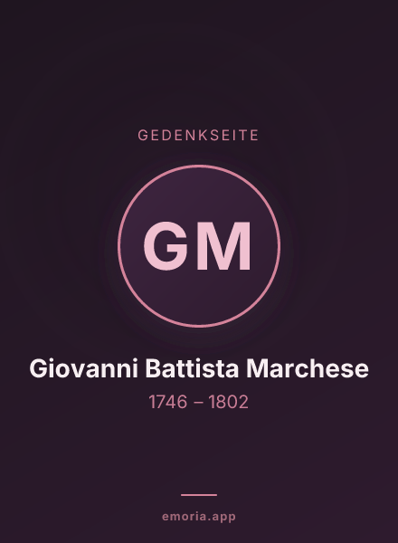 Gedenkportrait von Giovanni Battista Marchese