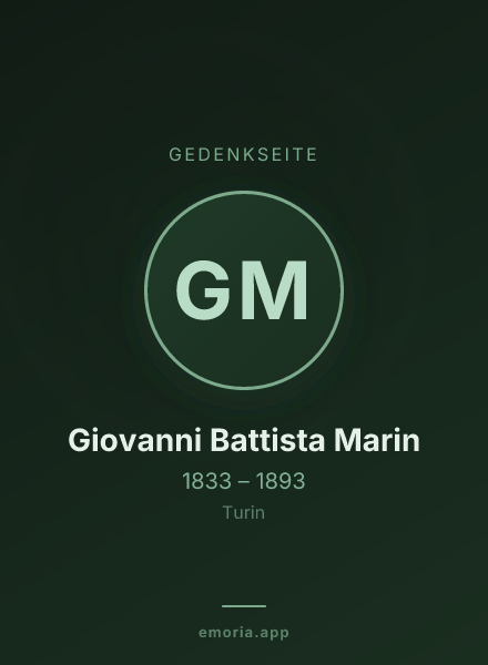 Gedenkportrait von Giovanni Battista Marin
