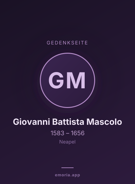 Gedenkportrait von Giovanni Battista Mascolo