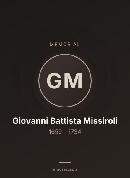 Memorial portrait of Giovanni Battista Missiroli