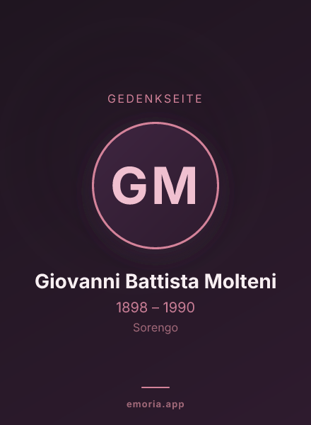 Gedenkportrait von Giovanni Battista Molteni