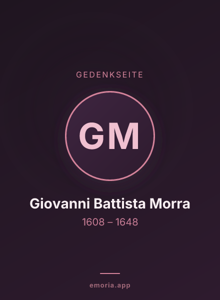 Gedenkportrait von Giovanni Battista Morra