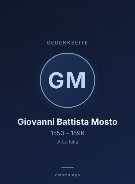 Gedenkportrait von Giovanni Battista Mosto