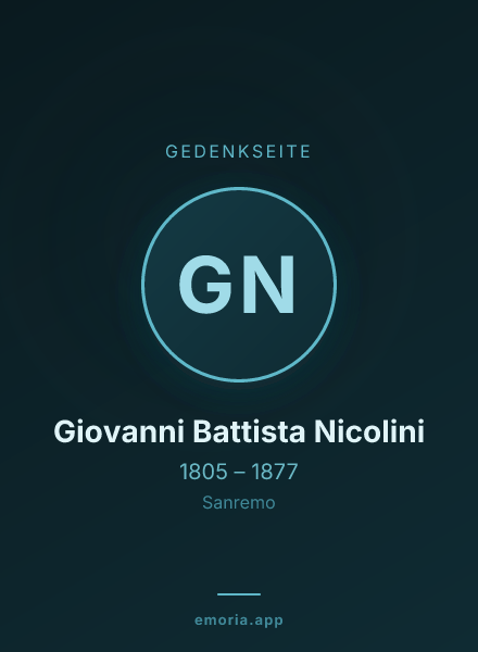 Gedenkportrait von Giovanni Battista Nicolini