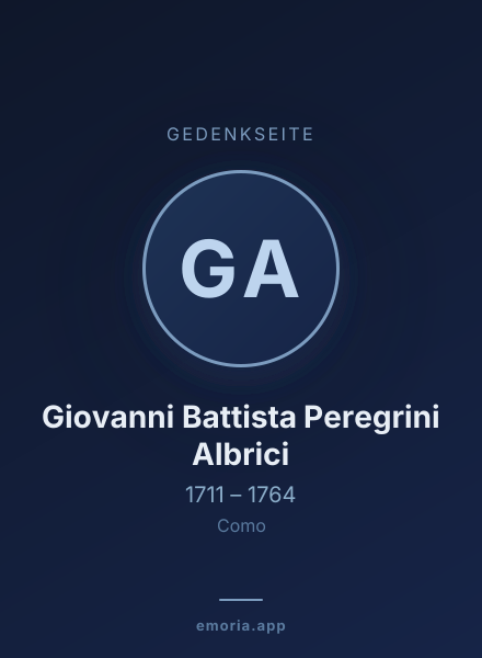 Gedenkportrait von Giovanni Battista Peregrini Albrici