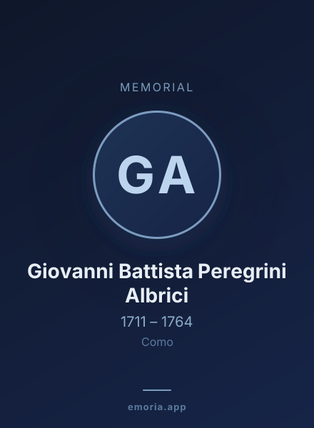 Memorial portrait of Giovanni Battista Peregrini Albrici