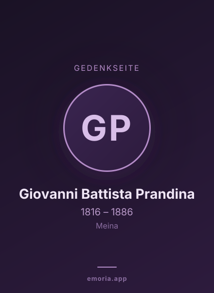 Gedenkportrait von Giovanni Battista Prandina