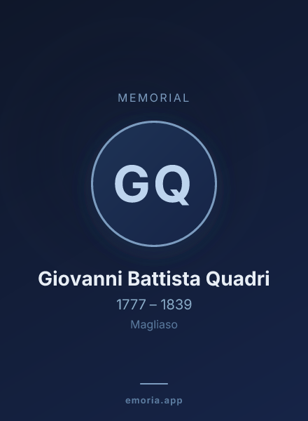 Memorial portrait of Giovanni Battista Quadri