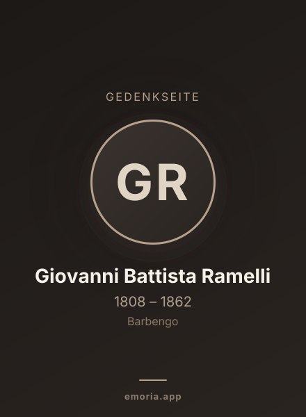 Gedenkportrait von Giovanni Battista Ramelli