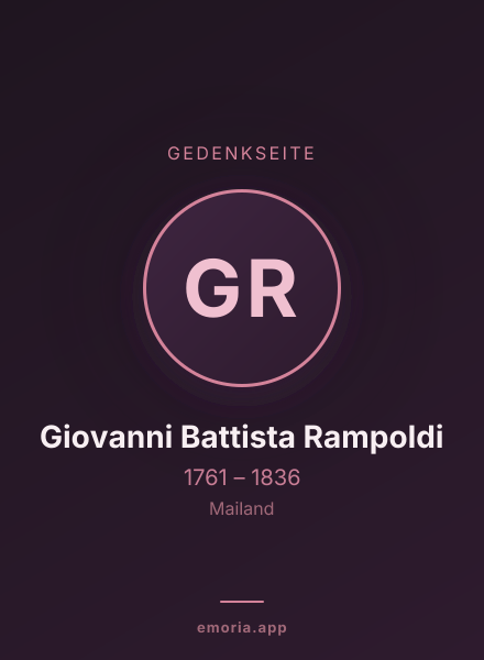 Gedenkportrait von Giovanni Battista Rampoldi