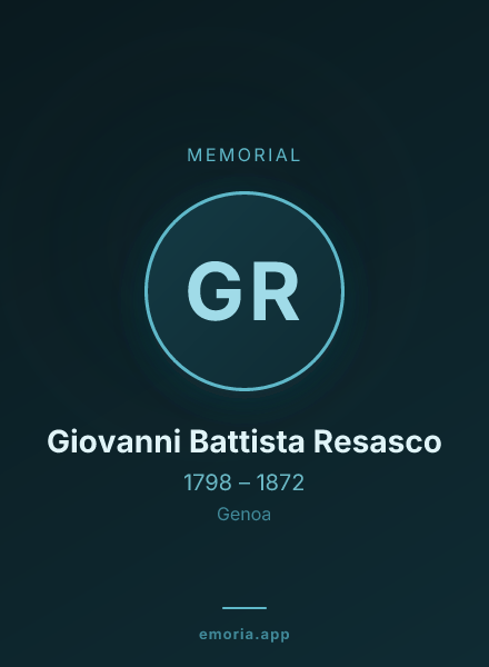 Memorial portrait of Giovanni Battista Resasco