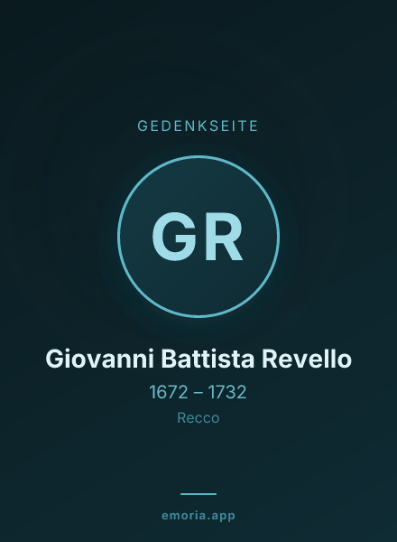 Gedenkportrait von Giovanni Battista Revello