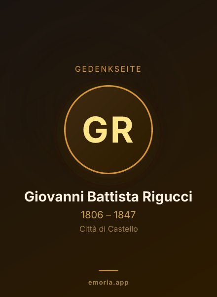 Gedenkportrait von Giovanni Battista Rigucci