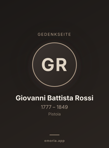 Gedenkportrait von Giovanni Battista Rossi