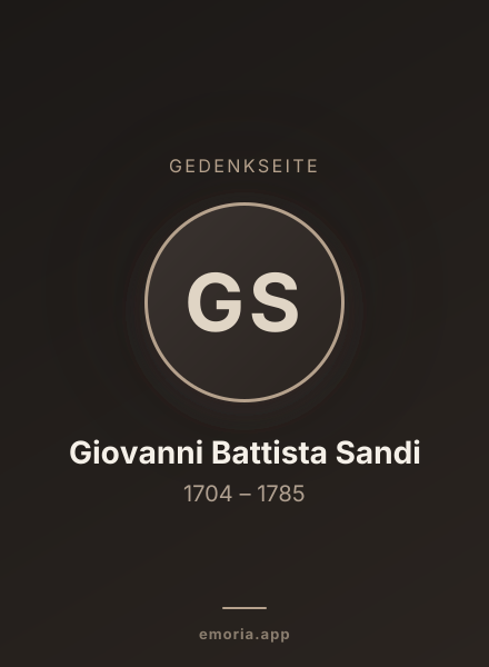 Gedenkportrait von Giovanni Battista Sandi