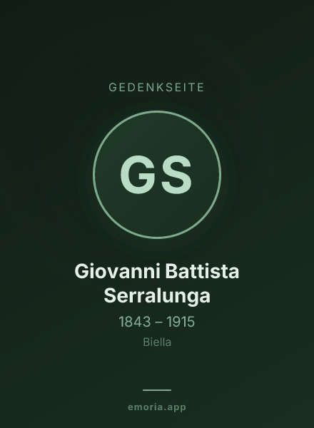 Gedenkportrait von Giovanni Battista Serralunga