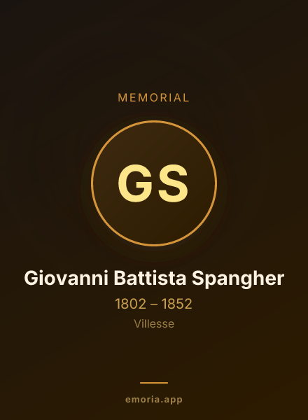 Memorial portrait of Giovanni Battista Spangher