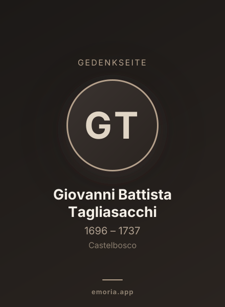 Gedenkportrait von Giovanni Battista Tagliasacchi